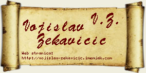 Vojislav Zekavičić vizit kartica